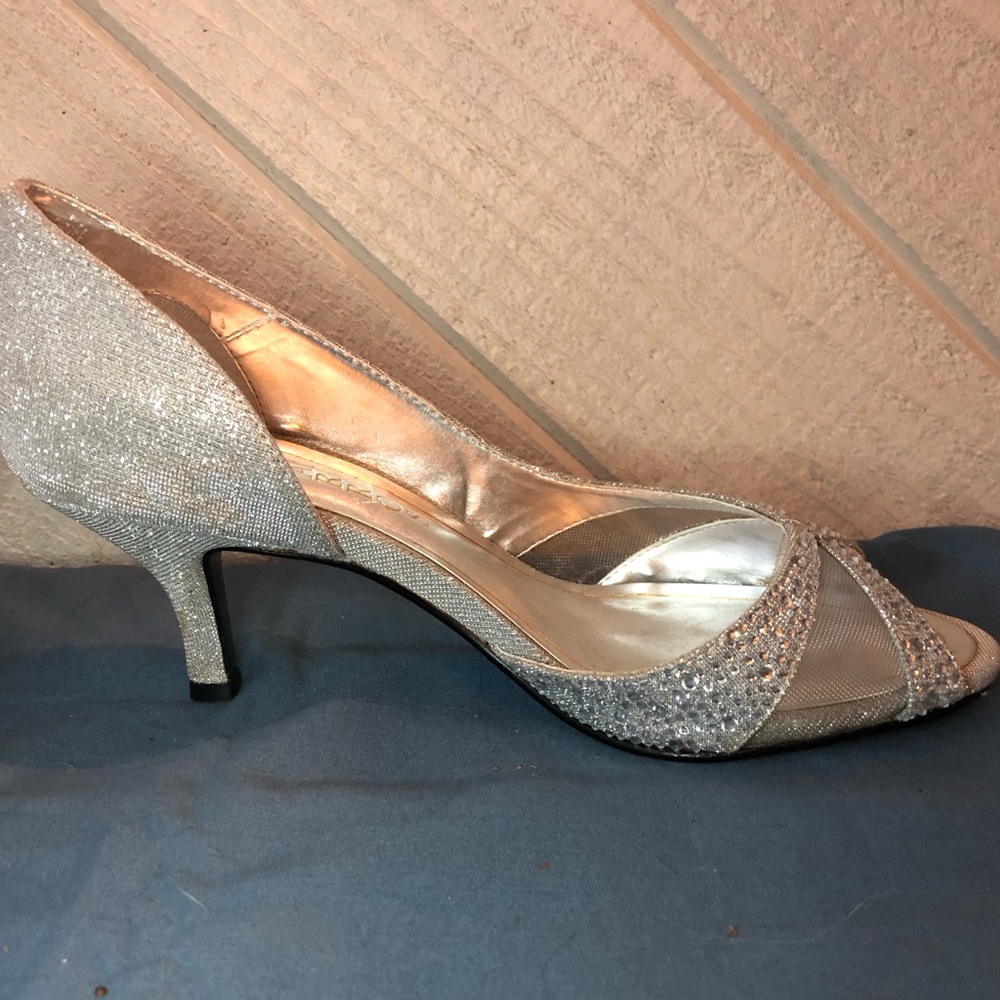Caparros Silver Rhinestone Shoes - Picture 3 of 6